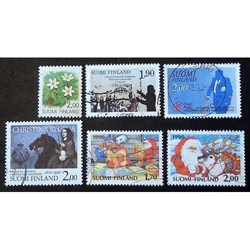 Finlande Oblitéré N° 1066 Et + Lot De 6 Timbres De 1990