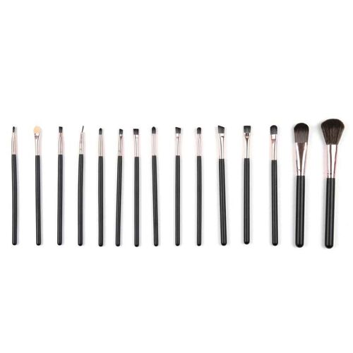 Trousse à Maquillage "15 Pinceaux" 23cm Noir