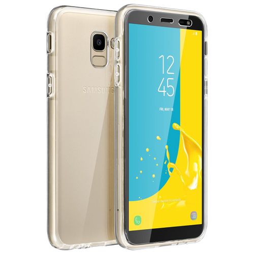 Coque Samsung Galaxy J6 Protection Silicone + Arrière Polycarbonate Transparent