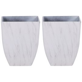 Lot De 2 Cache-Pots Effet Marbre 35 X 35 X 42 Cm Miro