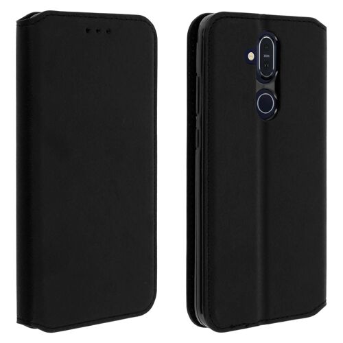 Housse Nokia 8.1 Étui folio Porte-cartes Fonction Support - Noir