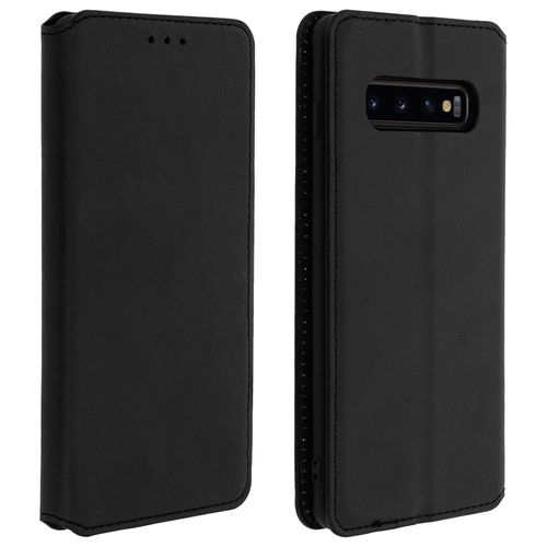 Housse Samsung Galaxy S10 Étui Folio Porte-carte Fonction Stand - Noir