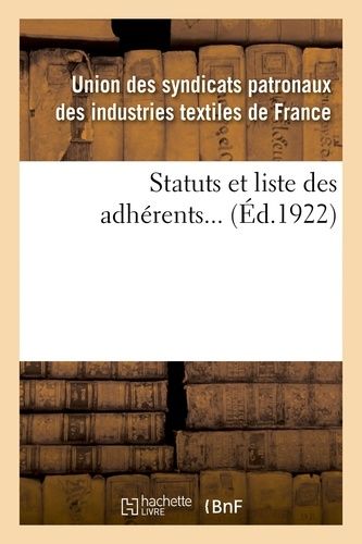Statuts Et Liste Des Adhérents
