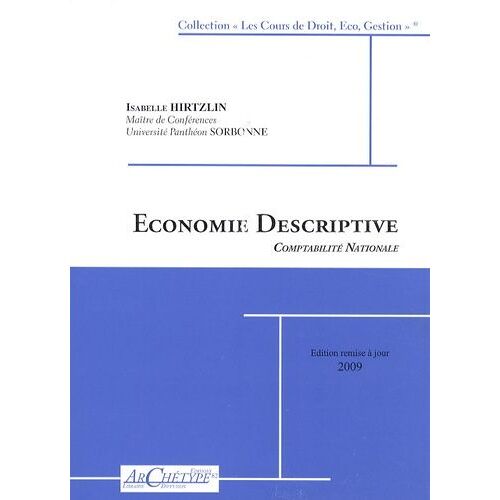 Economie Descriptive - Comptabilité Nationale
