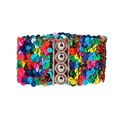 Ceinture Disco Sequins Multicolore Adulte