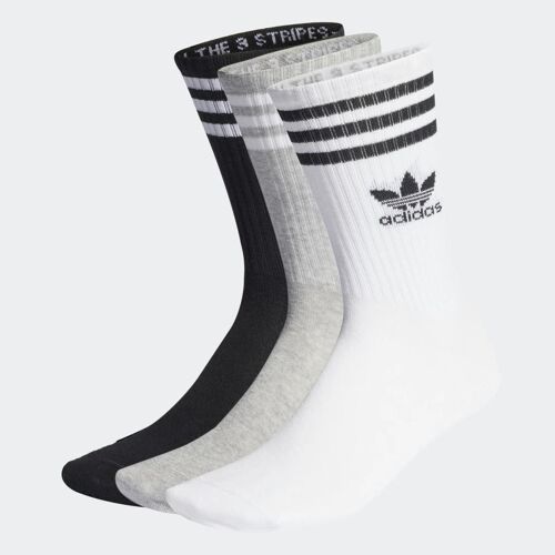 Chaussettes Mi-Montantes (3 Paires) Adidas - White / Medium Grey Heather / Black - 34-36