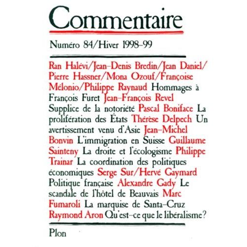 Commentaire Volume 21 Numero 84 Hiver 1998-1999