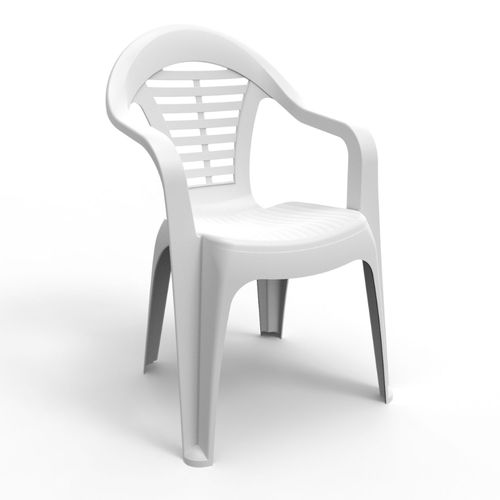 Chaise De Jardin Blanche En Résine Silla