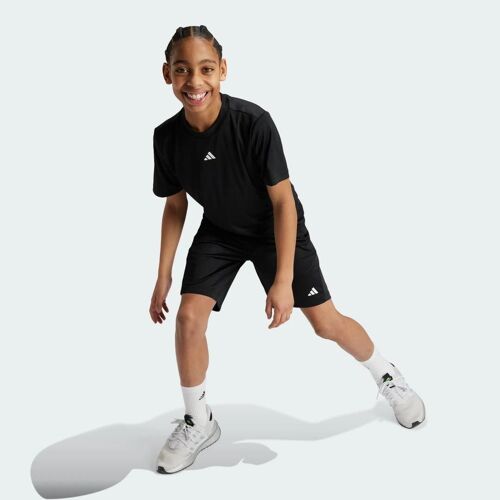 T-Shirt Coupe Standard À Logo Train Essentials Enfants Adidas - Black / White - 5-6a