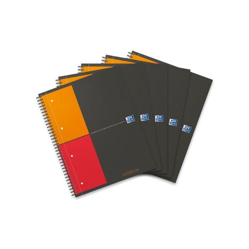 Oxford Lot De 5 Blocs Coll¿Ge "Notebook" International, Quadrill¿ A4+ 160 Pages