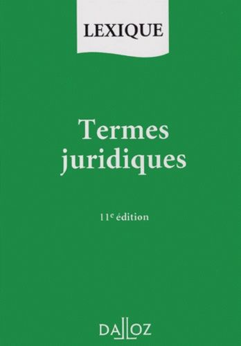 Termes Juridiques - 11ème Édition 1998