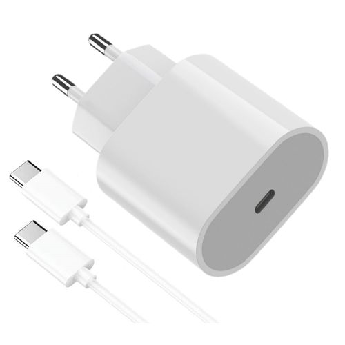 Chargeur 20W + Cable USB-C USB-C 2m pour iPad Pro 12,9 pouces / iPad Pro 11 pouces / iPad Air 4 / iPad Air 5 Phonillico©