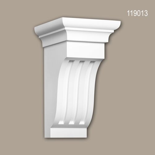 Console 119013 Profhome Élement décorative style dorique blanc