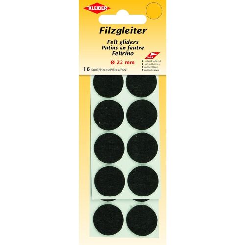 KLEIBER Patins en feutre, diamètre : 22 mm, noir