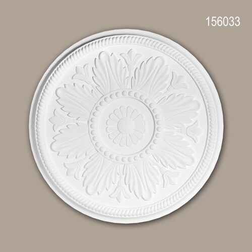Rosace 156033 Profhome Élement décorative Élement pour plafond style Néo-Classicisme blanc Ø 46 cm