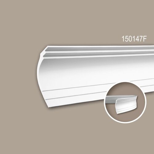 Corniche 150147F Profhome Moulure décorative flexible design moderne blanc 2 m