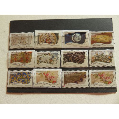 Lot De 12 Timbres Oblitérés Autoadhésifs - "Métiers D'Art" - 2009
