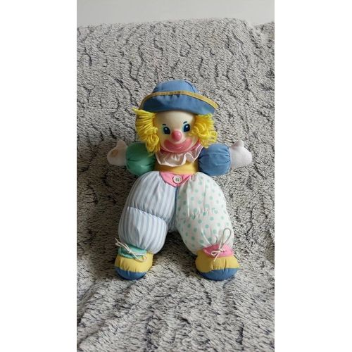 Poupée Clown Vintage - Couleurs Claires - Berchet - Poupon Pyjama À Motif