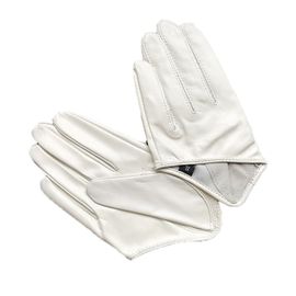 Gants En Cuir Véritable Pour Femmes Mitaines Féminines Élégantes Noires En Peau De Mouton Pure Style Court S2885 2024