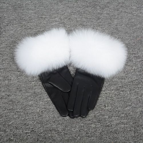 Gants En Cuir Véritable Pour Femmes Gants En Peau De Mouton Véritable Et En Fourrure De Renard Style Tendance S7200 Nouvelle Arrivée