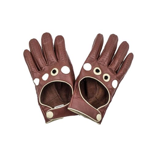 Gants Rétro Britanniques En Cuir De Mouton Conduite Moto Équestre Équitation Mince Original Été S2254 Qualité Supérieure