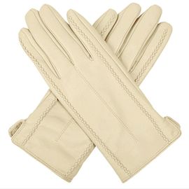 Gants En Peau De Mouton Pour Femmes Doublure En Laine Respirante Gants De Chèvre De Conduite Cuir Véritable Court Écran Tactile Mode Nouveau