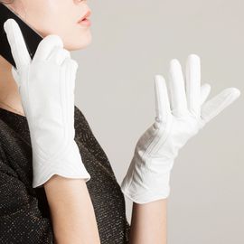 Gants En Cuir De Mouton Véritable Pour Femmes Gants Chauds Pour Dames Peau D'agneau Faits À La Main Mode Hiver S2109