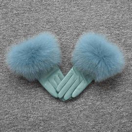 Gants En Cuir Véritable Pour Femmes Gants En Peau De Mouton Véritable Et En Fourrure De Renard Style Tendance S7200 Nouvelle Arrivée