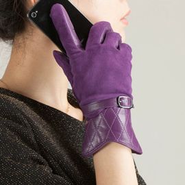 Gants En Cuir De Mouton Véritable Pour Femmes Mitaines De Conduite En Daim Couleur Chaude Hiver S2172