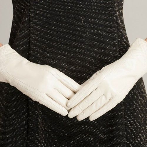 Gants En Cuir De Mouton Véritable Pour Femmes Gants Chauds Pour Dames Peau D'agneau Faits À La Main Mode Hiver S2109