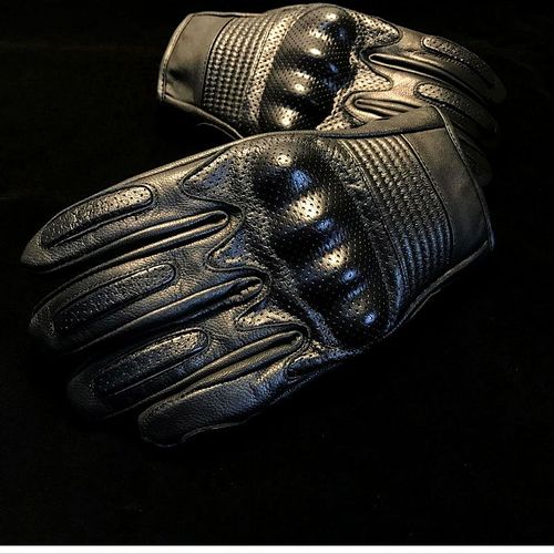 Demi-Gants En Cuir Véritable Pour Hommes Gants De Course De Moto Cyclisme Mitaines De Moto S2319