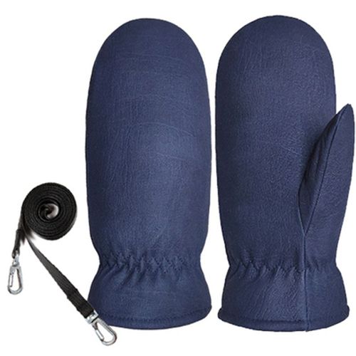 Gants En Peau De Mouton Thermique Unisexe Mitaines En Laine Mitaines En Cuir Véritable Fourrure Chaude Unis Issement Extérieur Isothiver S2905 2024