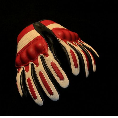 Demi-Gants En Cuir Véritable Pour Hommes Gants De Course De Moto Cyclisme Mitaines De Moto S2319