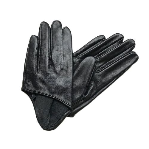 Gants En Cuir Véritable Pour Femmes Mitaines Féminines Élégantes Noires En Peau De Mouton Pure Style Court S2885 2024