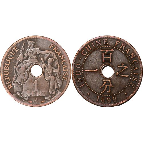France - Indochine - 1899 - 1 Centième - 19-202