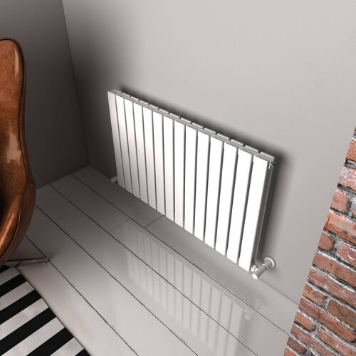 Carisa Plata Radiateur Horizontal Double-Éco-énergétique, Design Moderne, Blanc, 60 x 98 cm