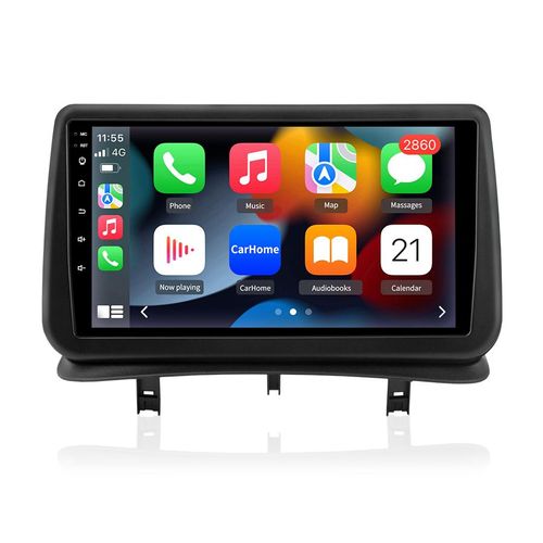 Sono auto Junsun 9"2+32G Android12 Autoradio pour Renault Clio3 2005 -2014 GPS Navi BT carplay SWC RDS DAB+