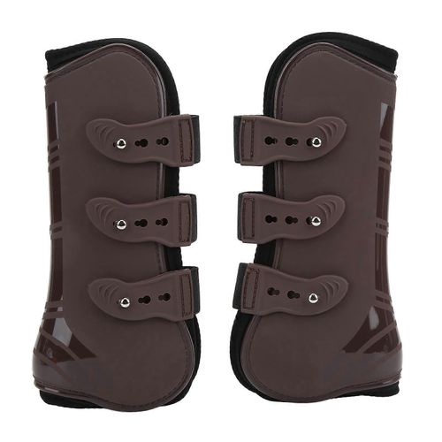 2pcs Cheval Jambes Avant Garde Pu Néoprène Cheval Jambe De Cheval Bottes De Protection Pour L¿Équitation Jumpingpaire De Marron Jambes Avant Xl
