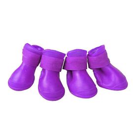 Botte En Silicone Pour Chien Imperméable Antidérapant Pour Chien Doux En Silicone Chaussures De Pluie Pour Chiens Chiot Violet M