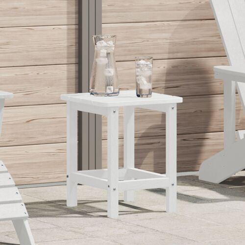 Vidaxl Table D'appoint Adirondack Blanche 38x38x45 Cm Hdpe