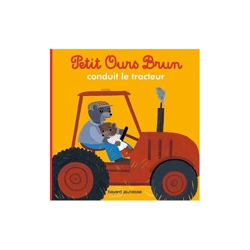 Petit Ours Brun Conduit Le Tracteur