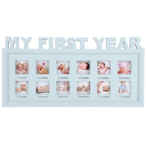 Cadre Photo Nouveau-né Bébé Photo Souvenir Ma Première Année Mémoire Cadeau Spécial pour Chambre Mur Affichage Décoratif