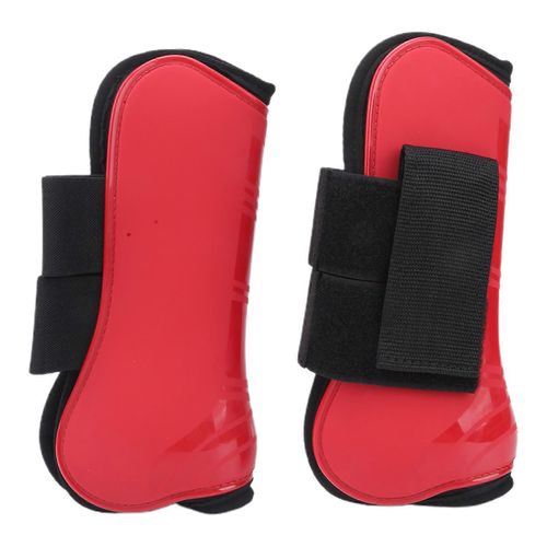 Bottes De Tendon De Cheval Protecteurs De Boulet D¿Équitation Pu Shell Horse Tendon Protection Bootred Front L