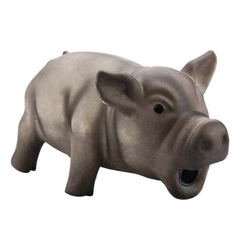 Cochon Mignon Grognant Couiner Latex Pet Chew Toys Pour Chien Chiot Jouet (Noir)