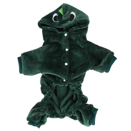 Polaire D'hiver Mignon Dinosaure Chien Vêtements Sweats À Capuche Pour Petits Chiens Chiot Veste Vêtements Tenue