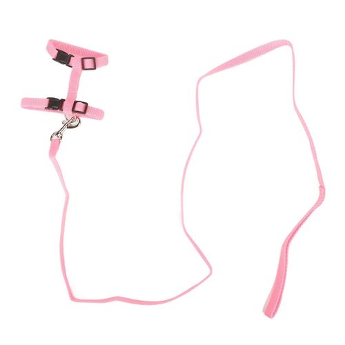 Harnais Pour Chat Laisse Set Escape Proof Harnais De Poitrine Léger Réglable Pour Chaton Avec Corde De Traction Pour La Marche En Plein Air Rose