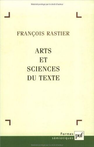 Arts Et Sciences Du Texte