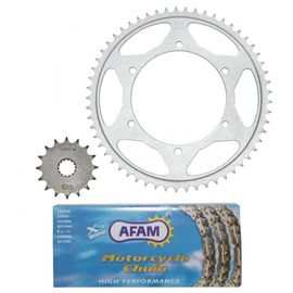 Kit Chaîne Afam Pour Moto Yamaha 125 Tdr 1992 À 2003 16x57 Pas 428 136l Neuf