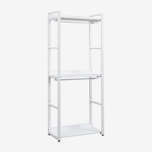 Armoire ouverte en acier et MDF Ariaster Blanc