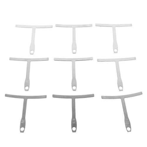 9 Pcs Guitare Rayon Jauge En Acier Inoxydable Sous Corde Rayon Mesure Règle Guitare Luthier Outil